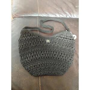 Discontinued The Sak Original Small Hobo Bag Hand Crochet In Brown